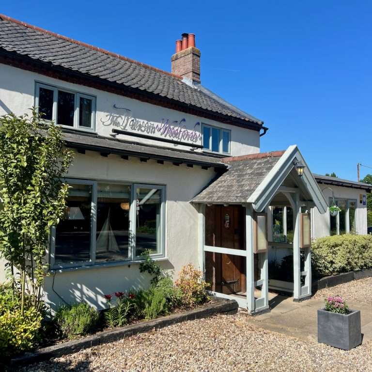 Exterior view of the Parson Woodforde pub and restaurant in Norfolk.